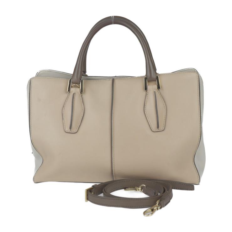 【美品】 トッズ Dスタイリング ハンドバッグ Dバッグ ブラウンベージュ 口コミ・レビュー｜お急ぎください♪ TOD'S D-STYLING BAG SMALL