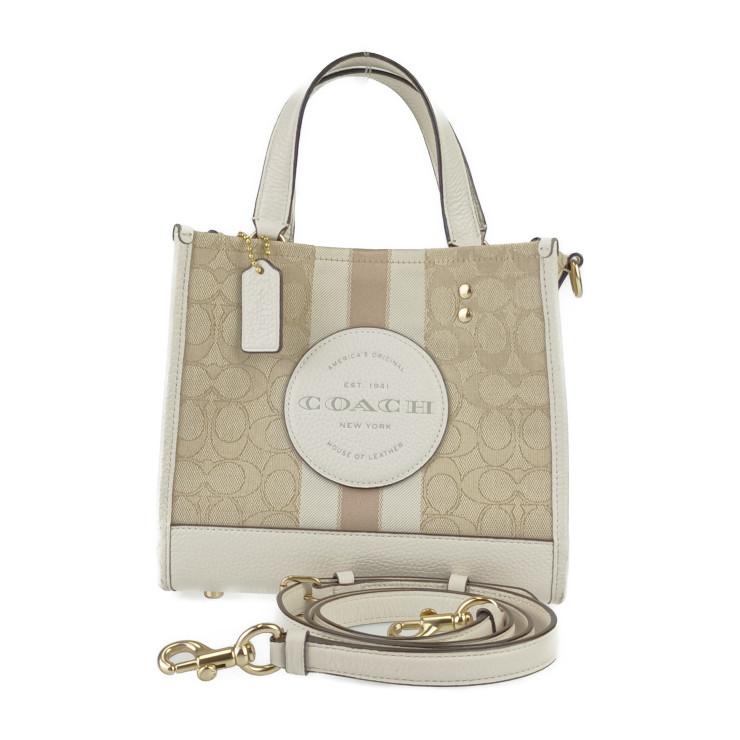 COACH コーチ ハンドバッグ デンプシー トート 22  C8417 ベージュ系 ゴールド金具 シグネチャー ジャカード レザー レディース 2WAY ショルダーバッグ【本物保証】 COACH（コーチ） ハンドバッグ デンプシー トート 22 C8417 ベージュ系