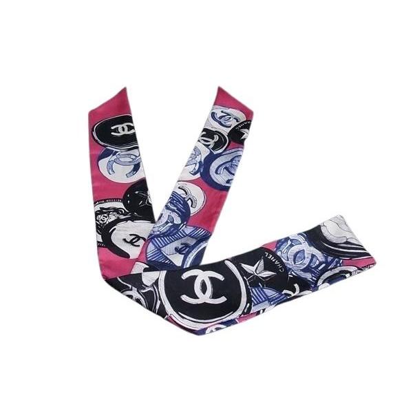CHANEL（シャネル） スカーフ リボンスカーフ シルク100% - ココマーク