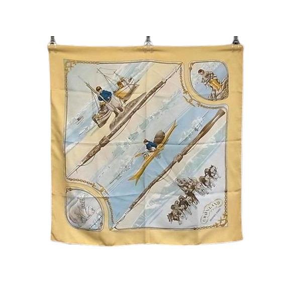 HERMES エルメス カレ 90 シルクスカーフ ＧＲØNLAND HERMES（エルメス） スカーフ カレ90 GRONLAND グリーンランド