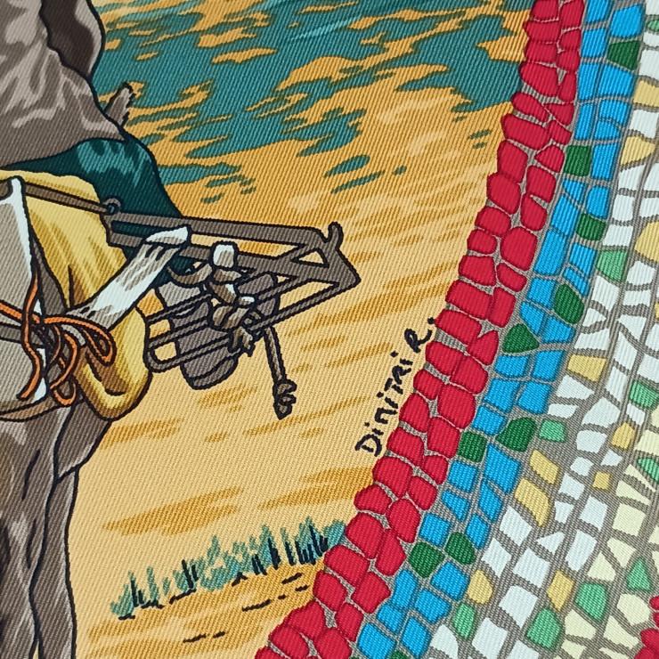 HERMES（エルメス） スカーフ カレ90 SOUS LE CEDRE シルク - 大判