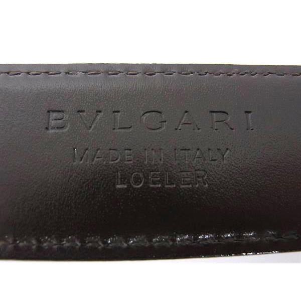BVLGARI ブルガリ ベルト - レザー リバーシブル シルバー金具
