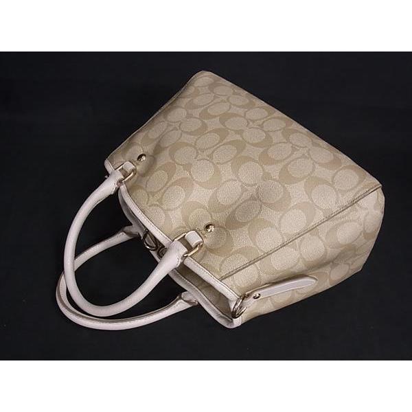 COACH（コーチ） ハンドバッグ シグネチャー PVC×レザー F34605 2WAY 