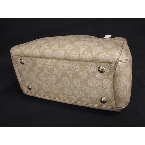 COACH（コーチ） ハンドバッグ シグネチャー PVC×レザー F34605 2WAY 
