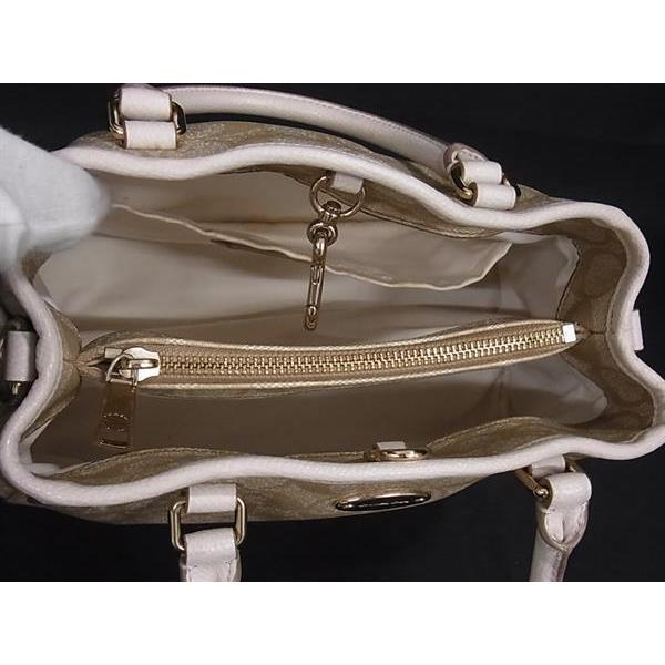 COACH（コーチ） ハンドバッグ シグネチャー PVC×レザー F34605 2WAY 