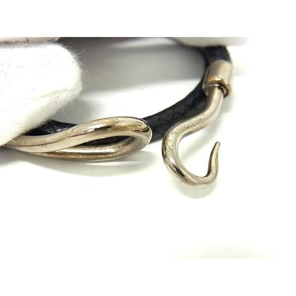 エルメス HERMES イントレ 編み込み レザー ジャンボ 2連 ブレスレット HERMES（エルメス） チョーカー ジャンボ レザー - 編込み 2連