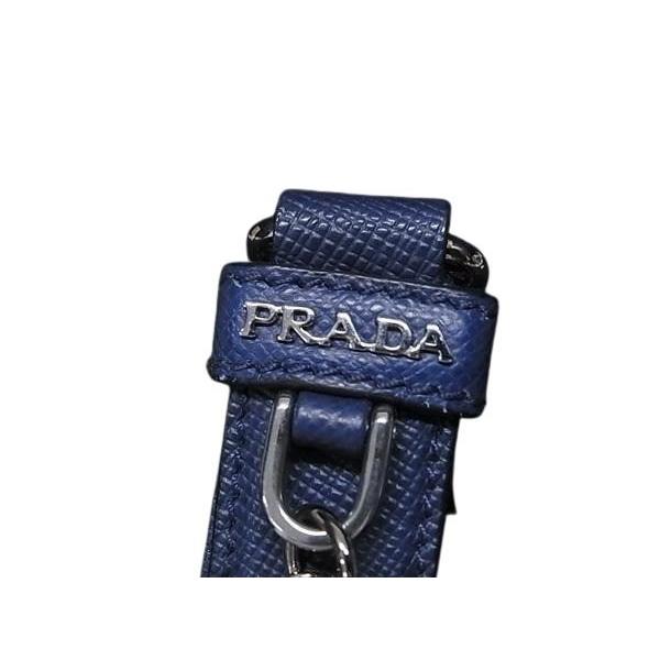 PRADA プラダ　キーホルダー　バッグチャーム　ブルー　サフィアーノ　レザー PRADA（プラダ） バッグチャーム - サフィアーノレザー - ロボット