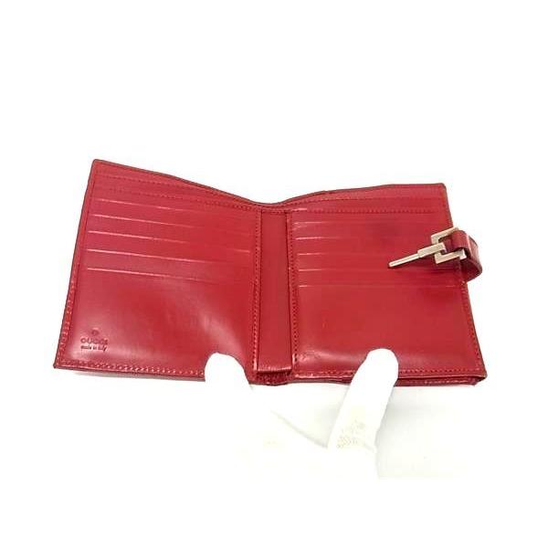GUCCI グッチ 財布 ジャッキー 035 2091 2131 レッド GGキャンバス×レザー レディース GG柄 二つ折り 財布 シルバー金具【本物保証】 GUCCI（グッチ） 財布 ジャッキー GGキャンバス×レザー 035 2091 2131
