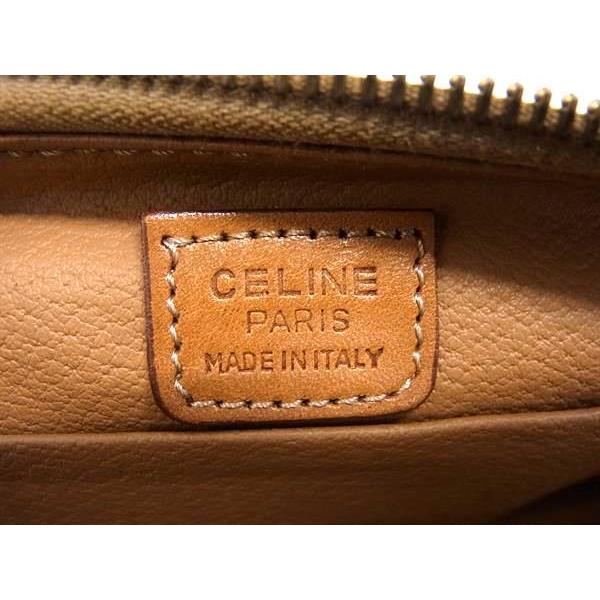 CELINE セリーヌ セカンドバッグ マカダム柄 ポーチ PVC×レザー