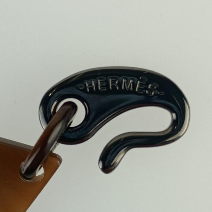 美品 HERMES エルメス DEVA ディーヴァ ネックレス バッファローホーン ブラウン【本物保証】_6