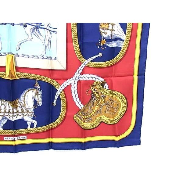 HERMES（エルメス） スカーフ カレ90 Grand Apparat 盛装の馬 シルク 
