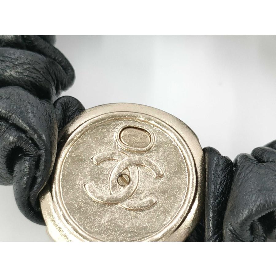 CHANEL（シャネル） シュシュ ココマーク レザー - ゴールド金具