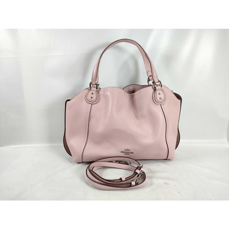 超美品 COACH コーチ ハンドバッグ イーディー 28 トートバッグ 57124 ピンク系 シルバー金具 レザー レディース 2WAY ショルダーバッグ【本物保証】 COACH（コーチ） 超美品 ハンドバッグ イーディー 28 トートバッグ