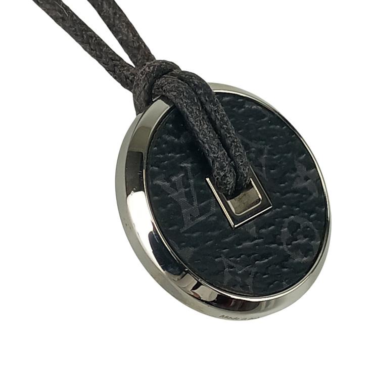 LOUIS VUITTON ルイヴィトン ネックレス モノグラムエクリプス コリエ ネックレス M62589 ブラック系 PVC メタル ユニセックス 美品【本物保証】 LOUIS VUITTON（ルイ・ヴィトン） ネックレス モノグラムエクリプス