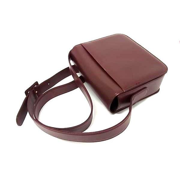 ■Cartier■マストライン ショルダーバッグ レザー　ボルドー　2way Cartier（カルティエ） ショルダーバッグ マストライン レザー