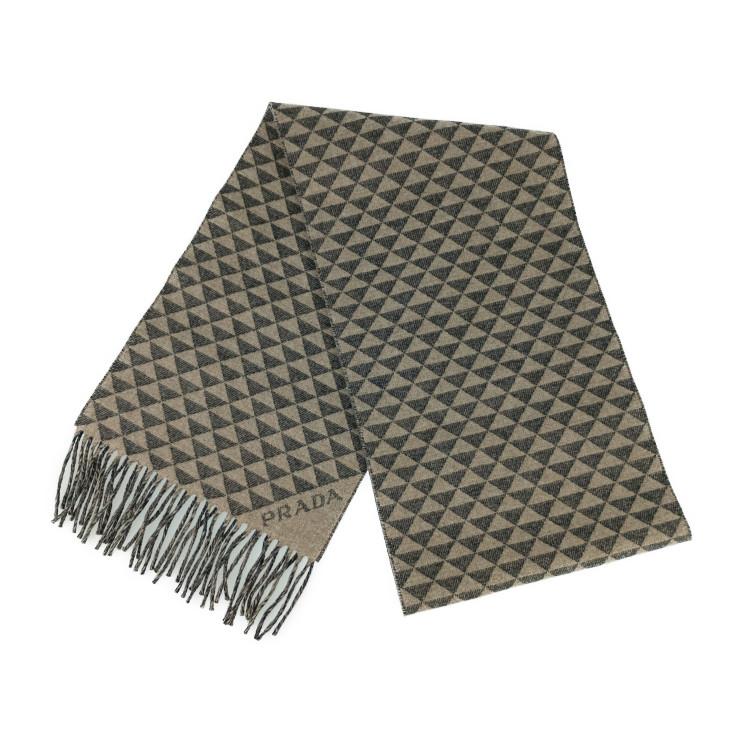 新品未使用展示品 PRADA プラダ ダブルシンボル スカーフ 2FS056