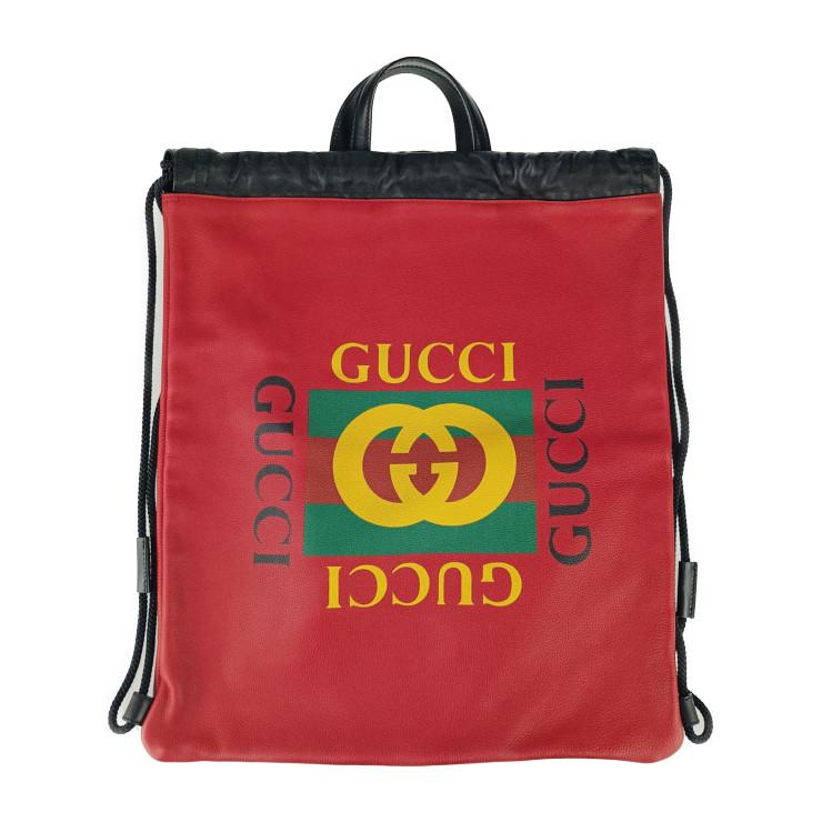 GUCCI（グッチ） 美品 リュック デイパック プリント ドローストリング 