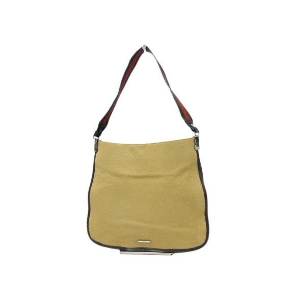 GUCCI グッチ ショルダーバッグ バッグ シェリーライン 001・4321 ベージュ系 キャンバス×レザー レディース シルバー金具【本物保証】 GUCCI（グッチ） ショルダーバッグ バッグ シェリーライン キャンバス