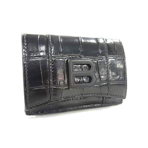 BALENCIAGA（バレンシアガ） 財布 アワーグラス クロコダイル型押し