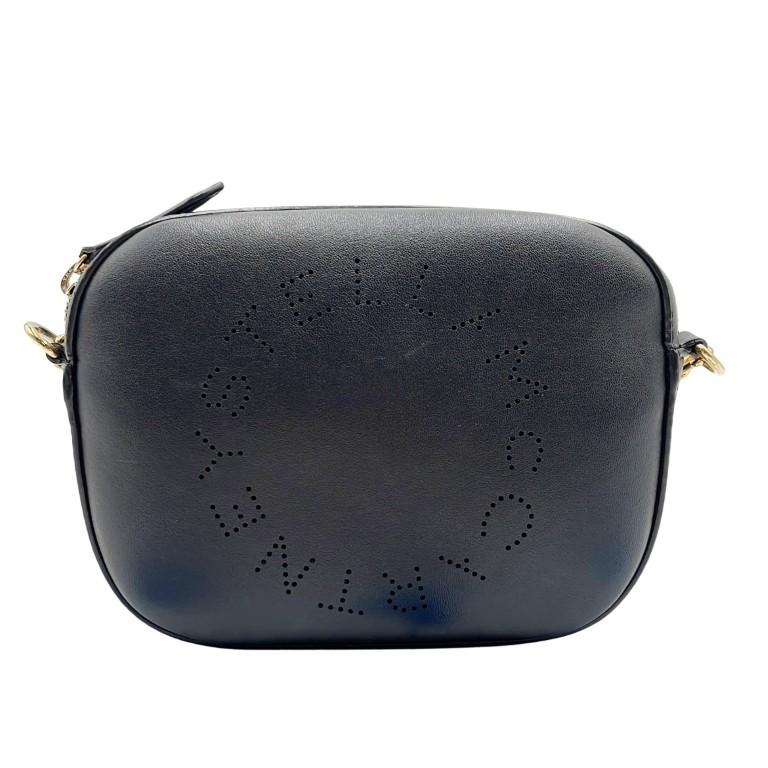 STELLA McCARTNEY ステラマッカートニー ショルダーバッグ 557903 W8542 ブラック レザー レディース ロゴ パンチング ゴールド金具【本物保証】 Stella McCartney（ステラ・マッカートニー） ショルダーバッグ