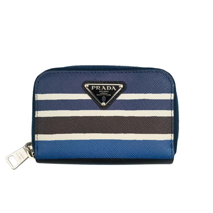 美品　プラダ サフィアーノレザー 小銭入れ トライアングル ロゴチャーム PRADA（プラダ） コインケース トライアングルロゴ 2MM003 SAFFIANO
