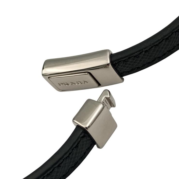 プラダ ブレスレット SAFFIANO 2IB363 レザー NERO系 美品 ファッション 小物 ブランド【本物保証】_4