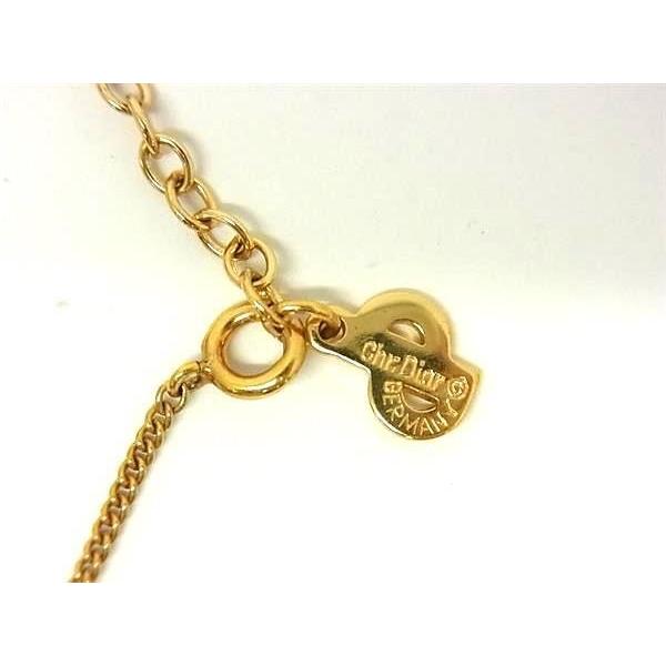 ChristianDior ディオール ネックレス CDロゴ ゴールド系 ヴィンテージ 