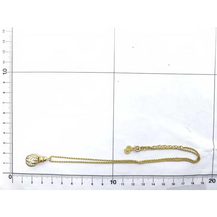 クリスチャンディオール ネックレス - メタル - ラインストーン 香水瓶モチーフ ゴールド ジュエリー【本物保証】_4
