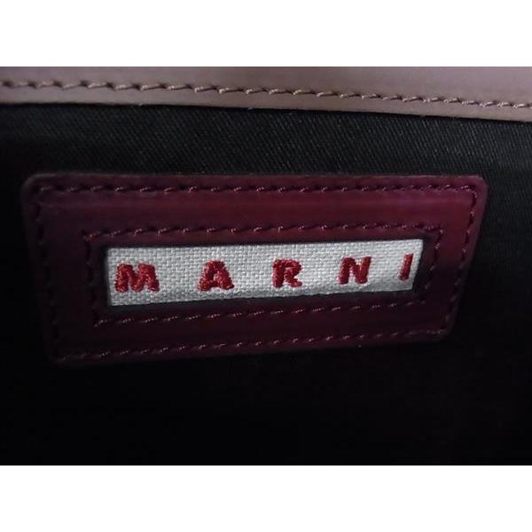 マルニ ショルダーバッグ トランク レザー SBMPN09NO3 ゴールド金具 ピンク ブラウン ボルドー【本物保証】