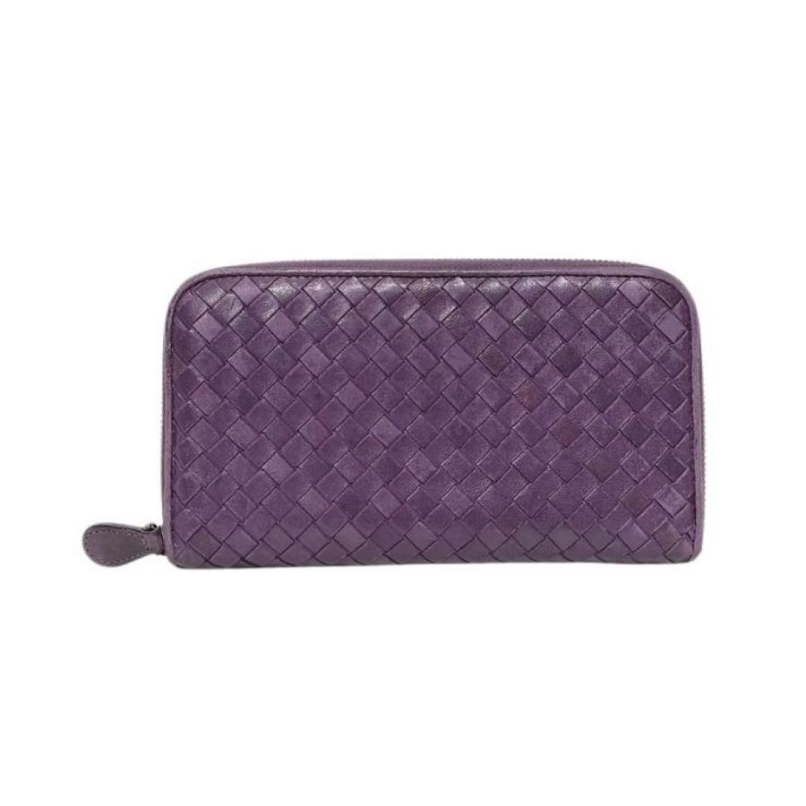 BottegaVeneta ボッテガヴェネタ　長財布　イントレチャート　パープル BOTTEGA ボッテガヴェネタ 長財布 イントレチャート レザー パープル系