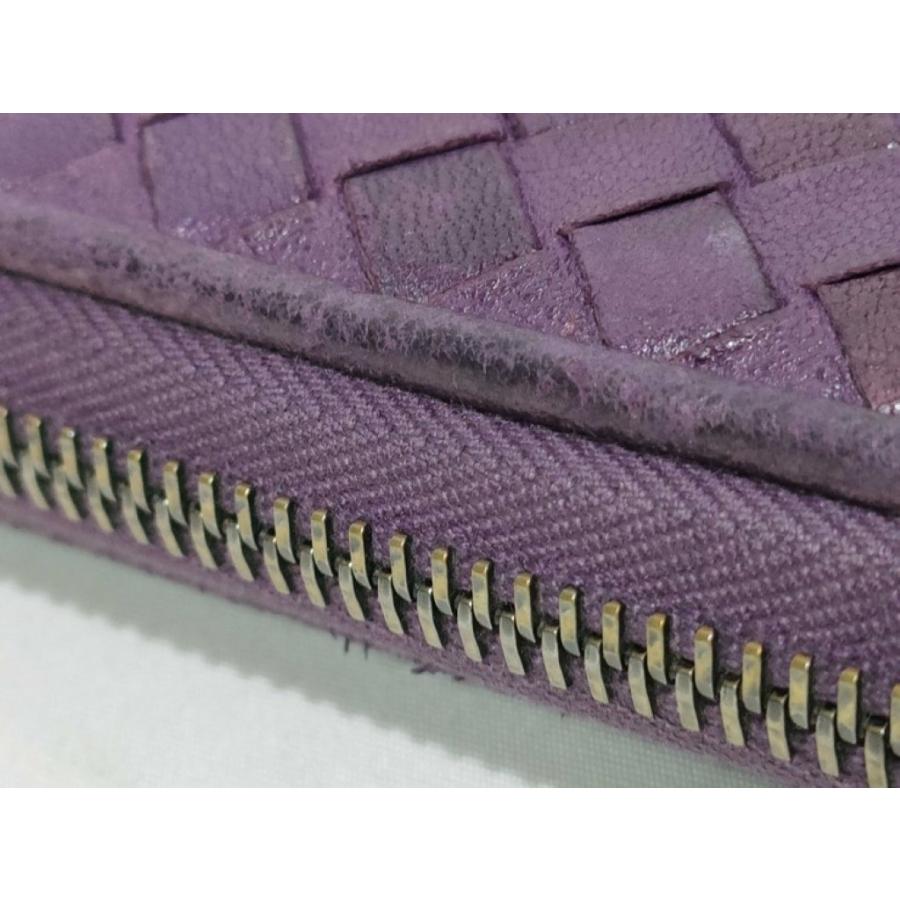 BOTTEGA ボッテガヴェネタ 長財布 イントレチャート レザー パープル系