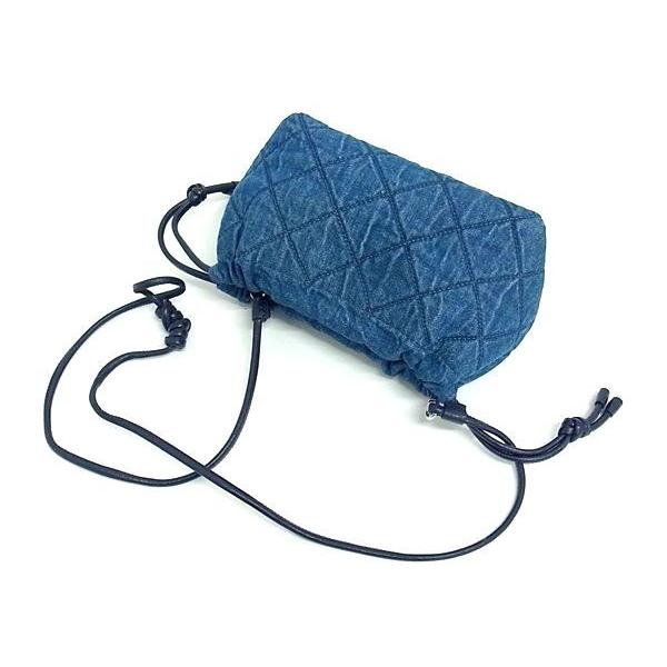 TORY BURCH トリーバーチ ショルダーバッグ ブルー デニム レザー レディース 巾着 2WAY キルティング 超美品【本物保証】 TORY BURCH（トリーバーチ） ショルダーバッグ - デニム レザー - 巾着
