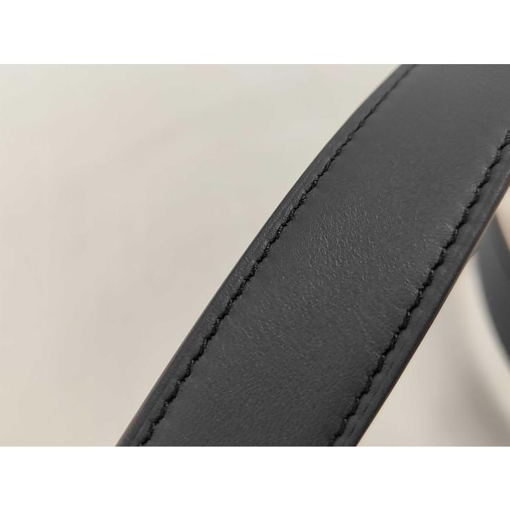 エルメス ベルト アンディ 26 レザー - シルバー金具 ブルーインディゴ/ゴールド ビジネスベルト ブランド【本物保証】の画像