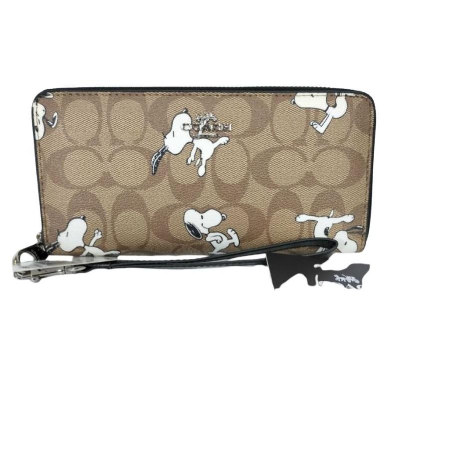 COACH（コーチ） 長財布 シグネチャー C4596 PVC レザー ベージュ系 