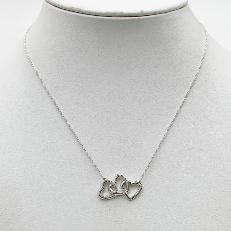 【美品】Tiffany&Co.トリプルオープンハート ネックレス 925 鑑定済 TIFFANY&Co.（ティファニー） ネックレス トリプルオープンハート