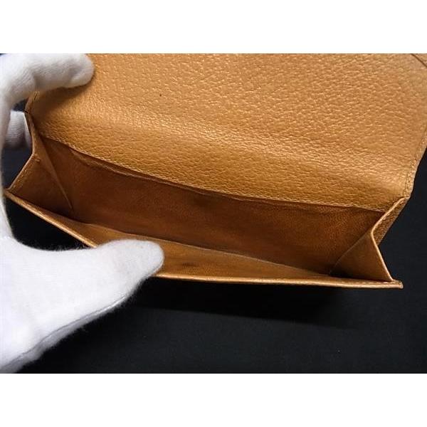 GUCCI（グッチ） 長財布 035.3662.1664.0 レザー ブラウン系×ゴールド 