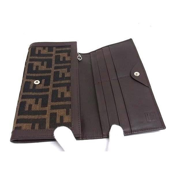 FENDI（フェンディ） 長財布 ズッカ 2807 30851 99 キャンバス×レザー 