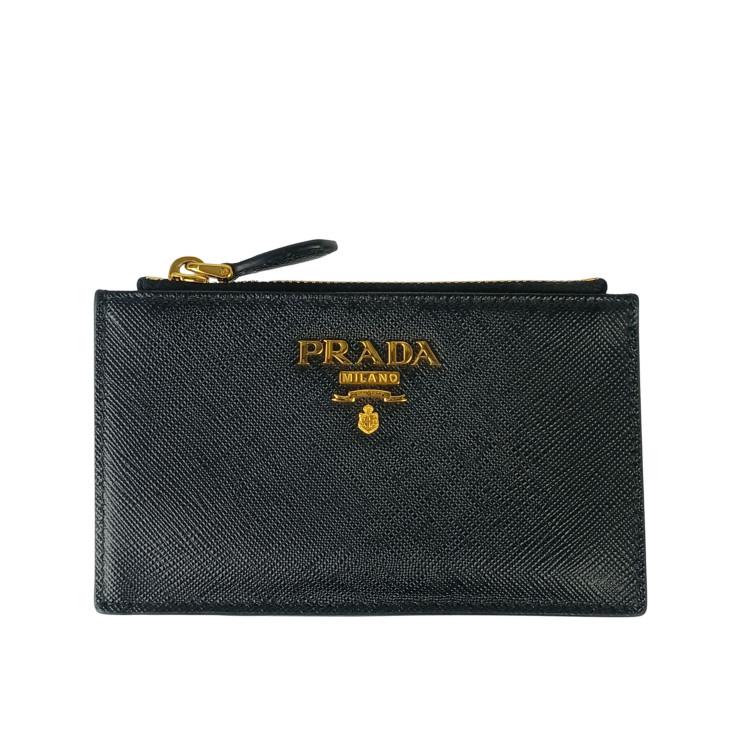 未使用級 PRADA ケース 小銭入れ ブラック サフィアーノ RFID PRADA（プラダ） コインケース 1MC086 SAFFIANO MULTIC サフィアーノ