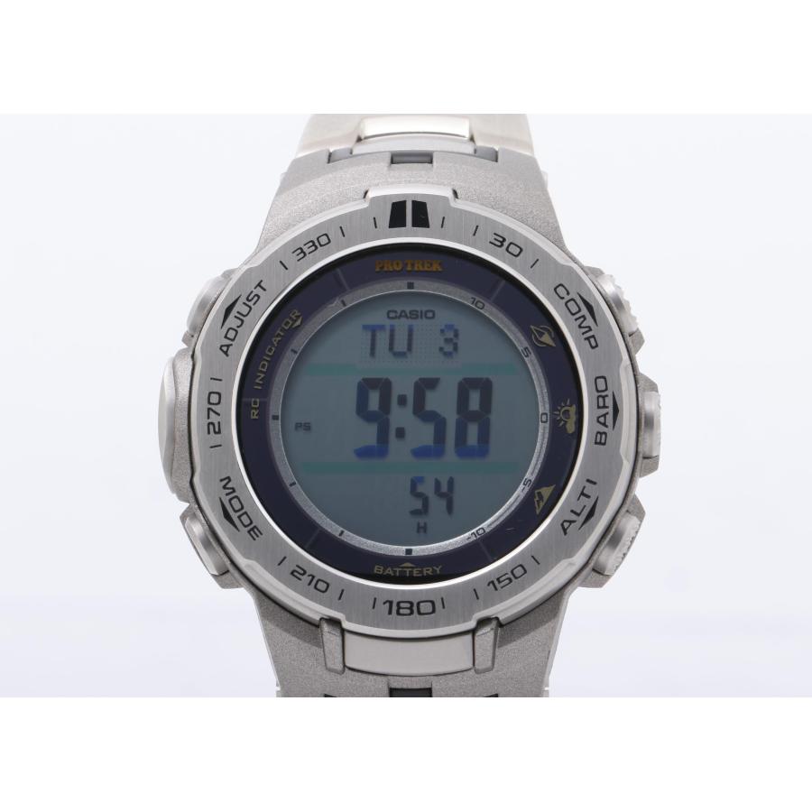 プロトレック PRW-3100T-7JF チタンバンド PRO TREK CASIO（カシオ） 時計 プロトレック トリプルセンサー スリムライン