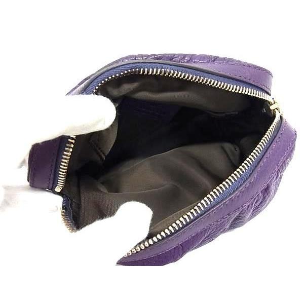 GUCCI（グッチ） ポーチ バンブー 246175 レザー パープル系 美品 