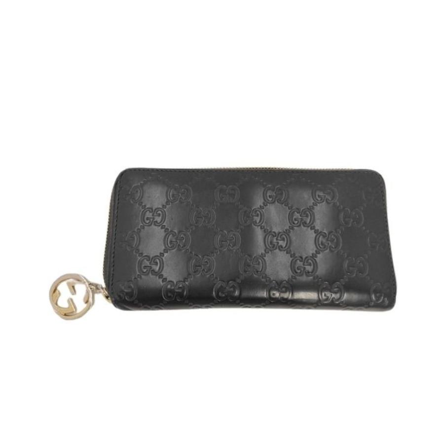 GUCCI（グッチ） 長財布 グッチシマ 409342 レザー ブラック系 