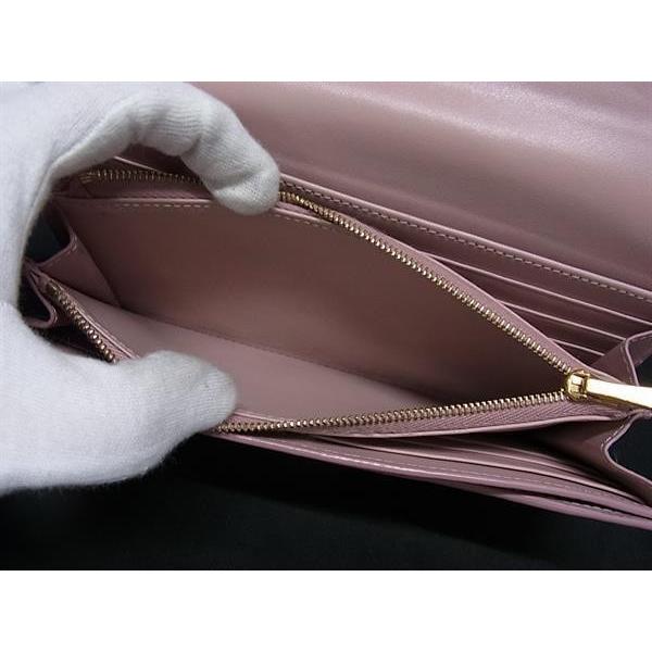 CELINE（セリーヌ） 長財布 ラージフラップウォレット レザー ピンク系 