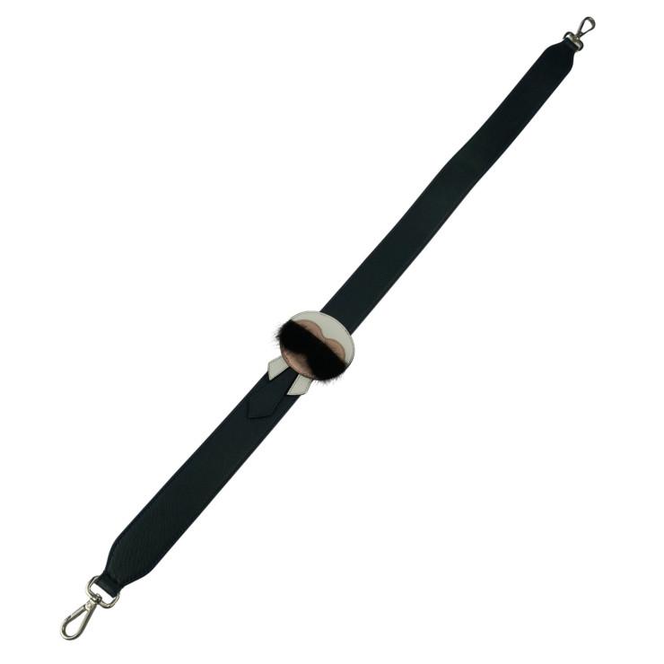 フェンディ ストラップ STRAP YOU KARLITO ストラップ ユー カーリト 8AV077 5R7 レザー ファー - ブラック系 美【本物保証】_1