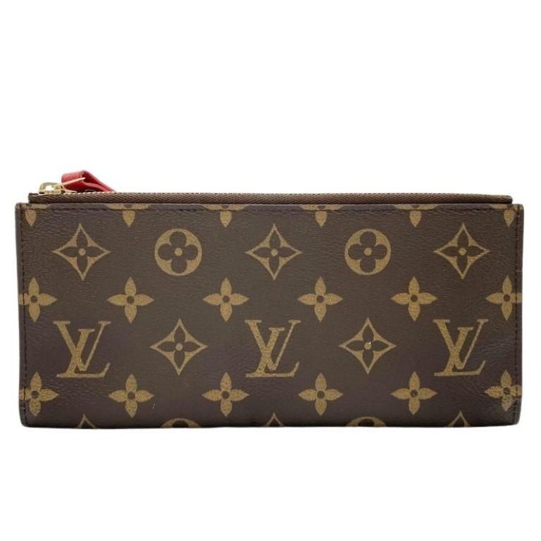 【極美品】 ルイヴィトン モノグラム ポルトフォイユアデル M61287コクリコ LOUIS VUITTON（ルイ・ヴィトン） 長財布 ポルトフォイユ アデル