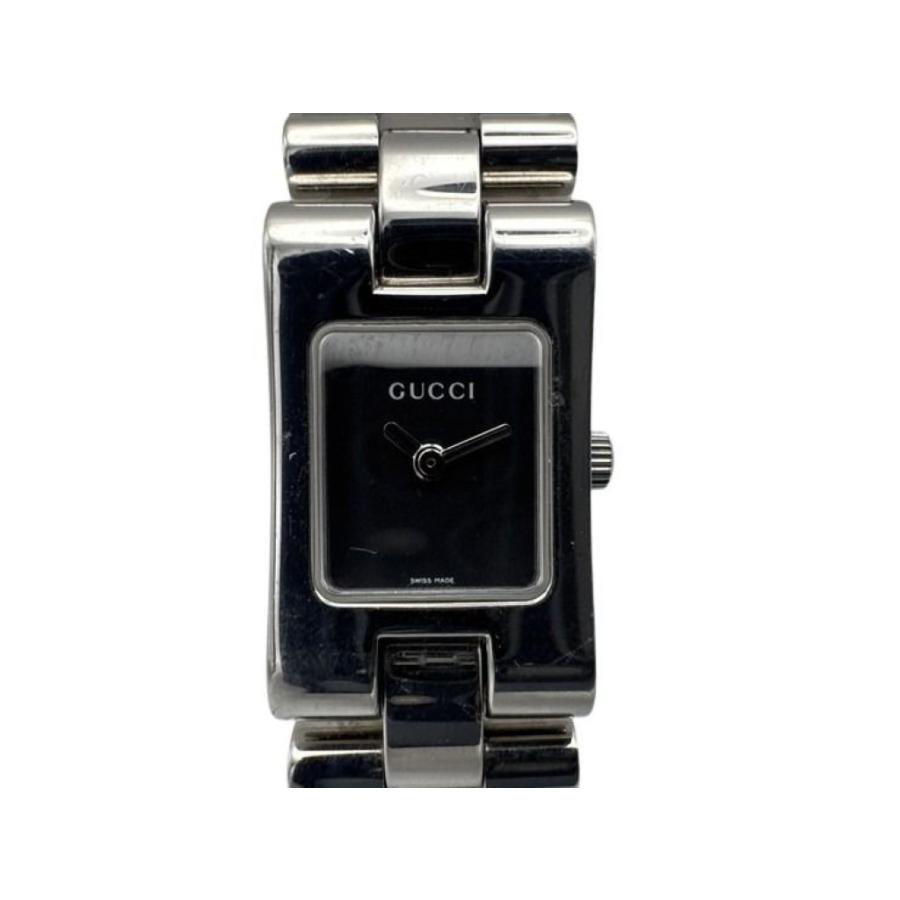 GUCCI（グッチ） 腕時計 2305L ステンレス ブラック シルバー系 美品