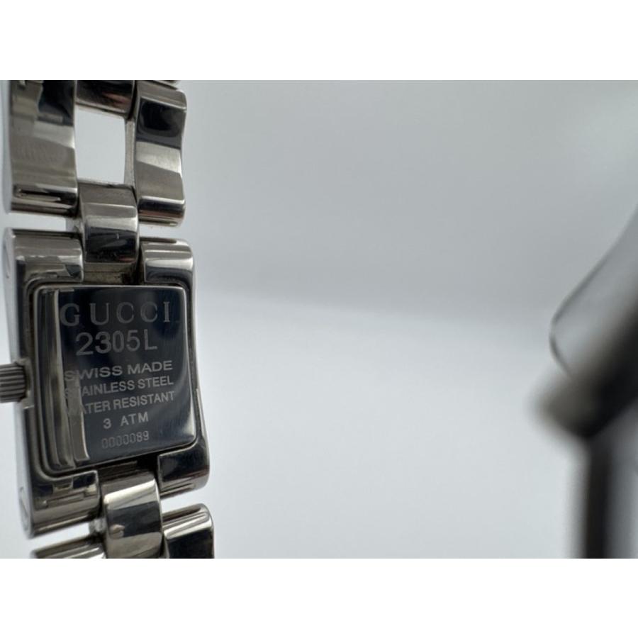 GUCCI（グッチ） 腕時計 2305L ステンレス ブラック シルバー系 美品