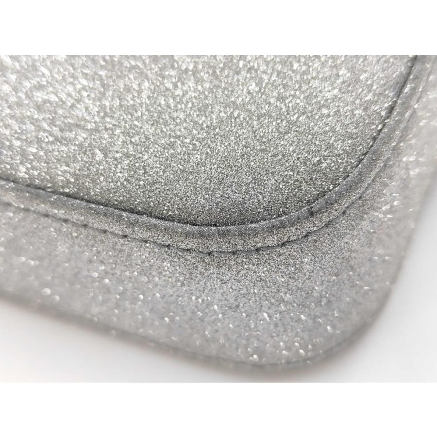 BALENCIAGA グリッターシルバークラッチバッグ A4対応 BALENCIAGA（バレンシアガ） クラッチバッグ トライアングル