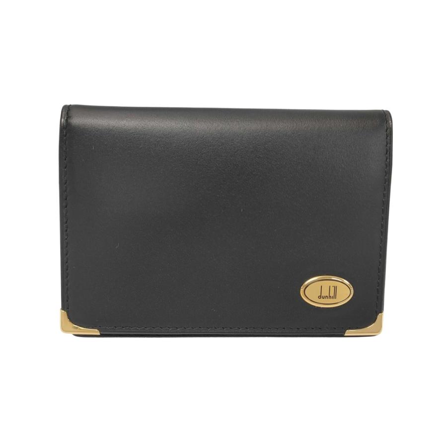 dunhill ダンヒル 名刺入れ オックスフォード カードケース WM4300A ブラック カーフレザー メンズ ゴールド金具 新品未使用展示品【本物保証】 dunhill（ダンヒル） 名刺入れ オックスフォード カードケース カーフ