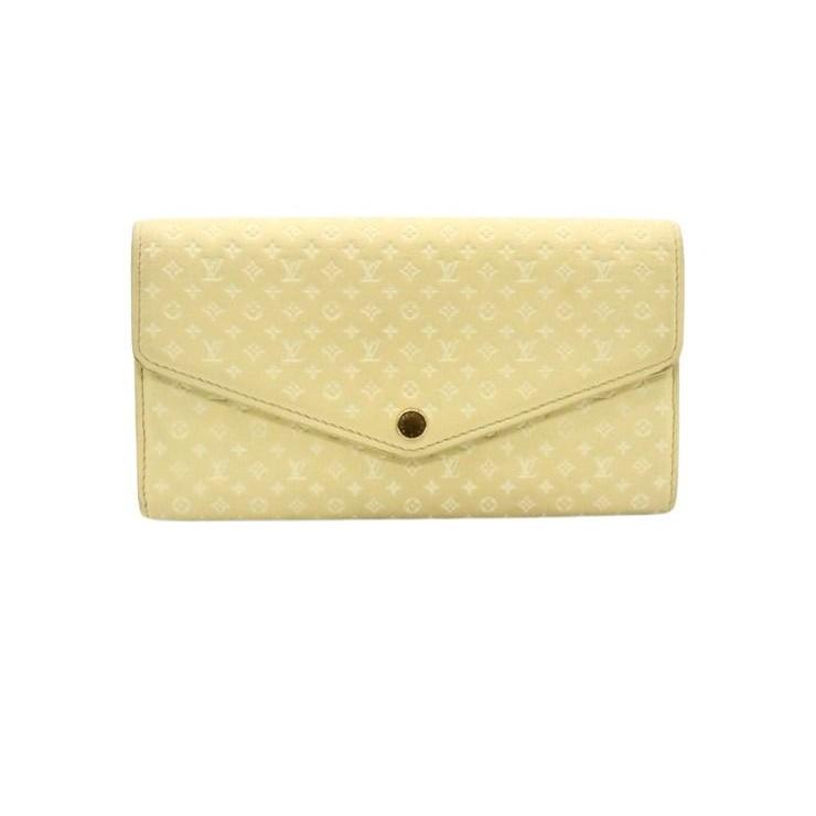 LOUIS VUITTON ルイヴィトン 財布 ポルトフォイユサラNM M82231 ジョーヌ（イエロー系） ナノモノグラム レディース ゴールド金具 美品 LOUIS VUITTON（ルイ・ヴィトン） 財布 ポルトフォイユサラNM M82231