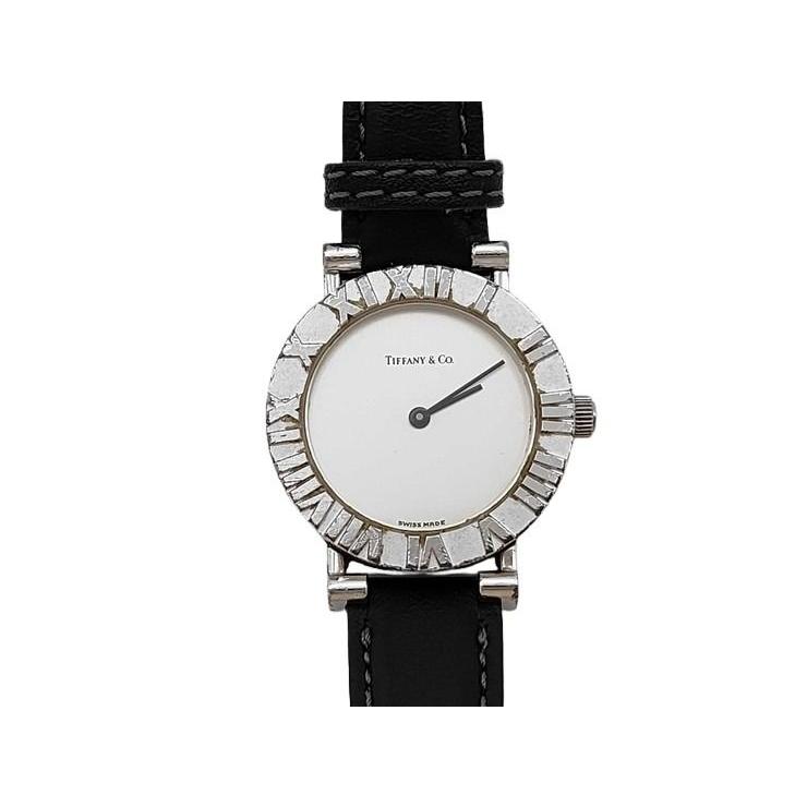 【稼働】 TIFFANY＆Co. 腕時計 アトラス クオーツ SV925 レザー TIFFANY&Co.（ティファニー） 腕時計 アトラス L0640 SV925 レザー
